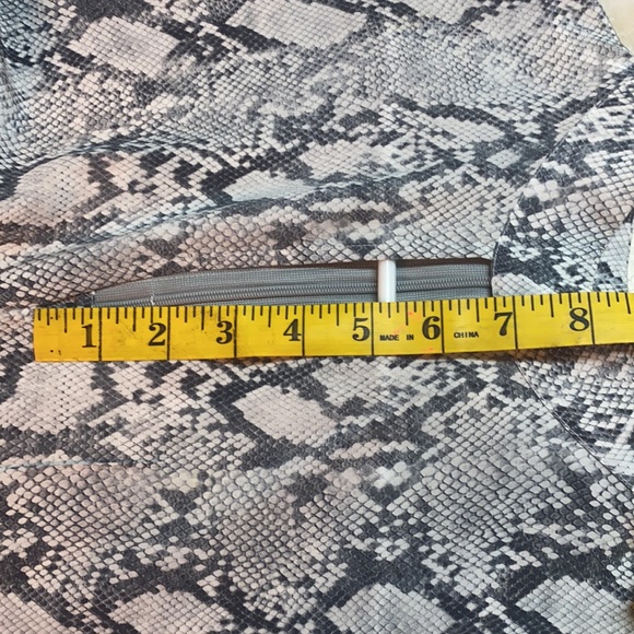 Frame Stylish Python Silk Sleeveless top with keyhole front. Chic and Lux style. - Picture 7 of 9